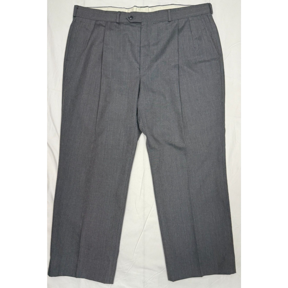 Hand‎ tailored 40 x  28 Men's Dark Gray Pleated zip button nice quality USA